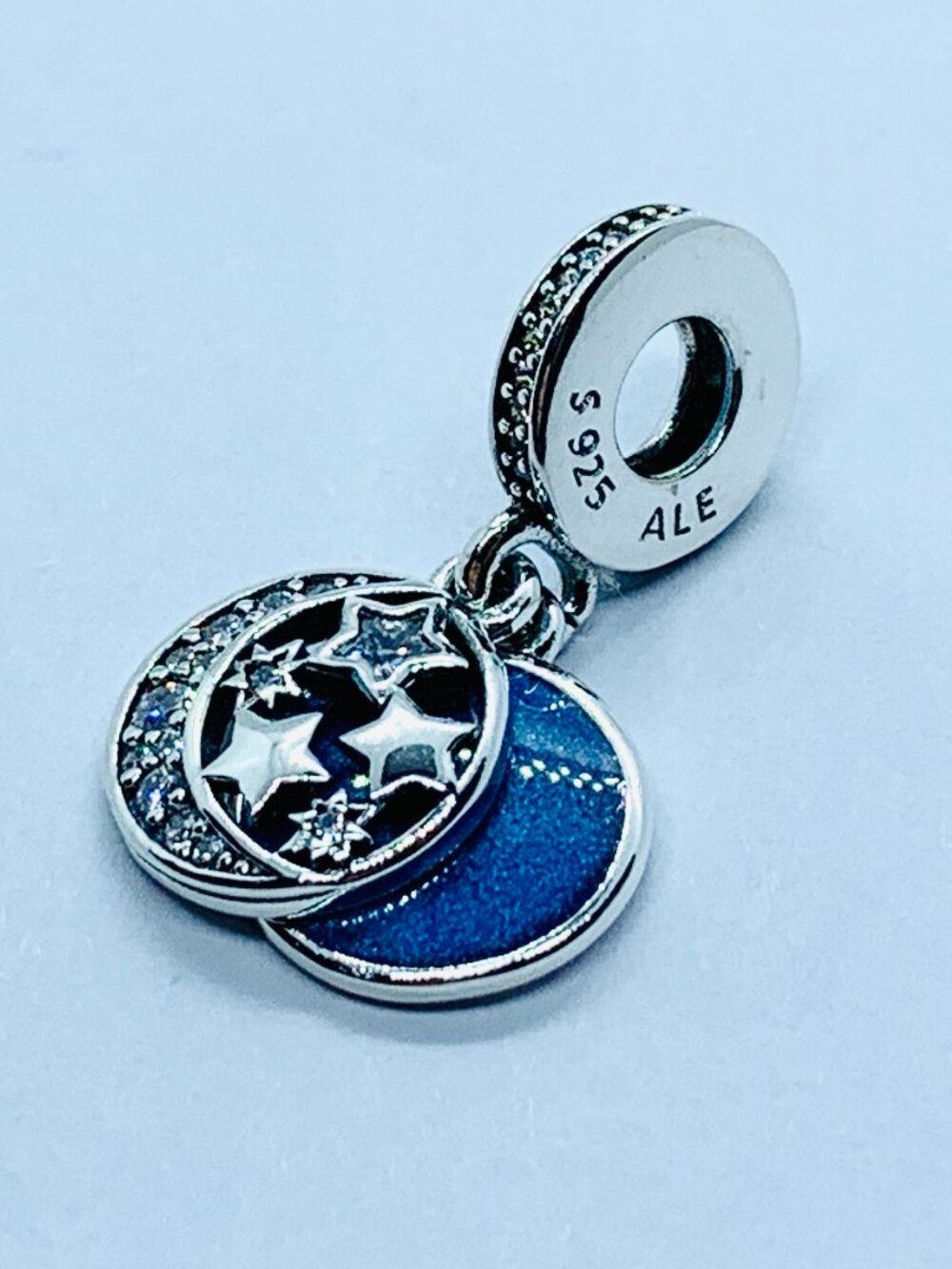 PANDORA I LOVE YOU MOON TO BACK / Pandora Silver Charms /Pandora Silver Bracelet